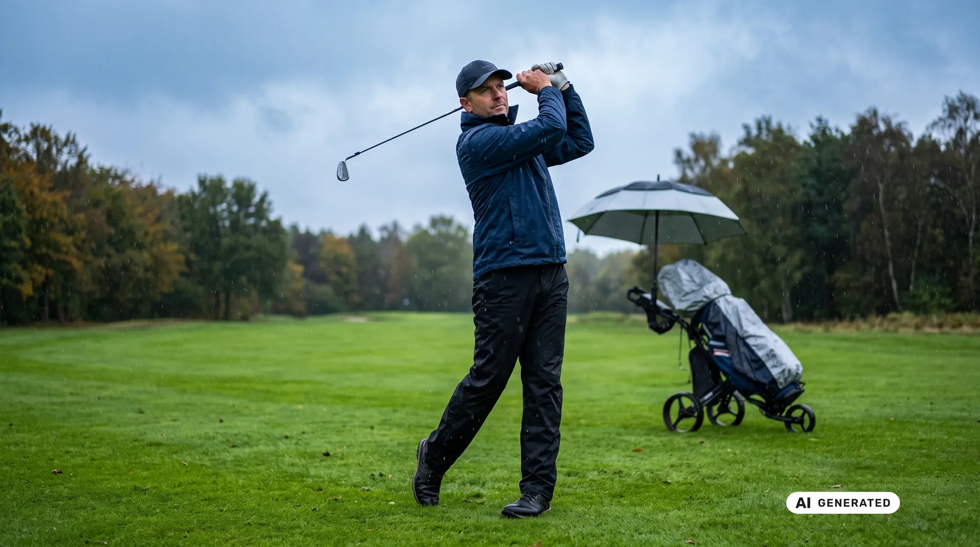 Golf-Regenbekleidung: Jacke, Hose und Zubehör für nasse Runden