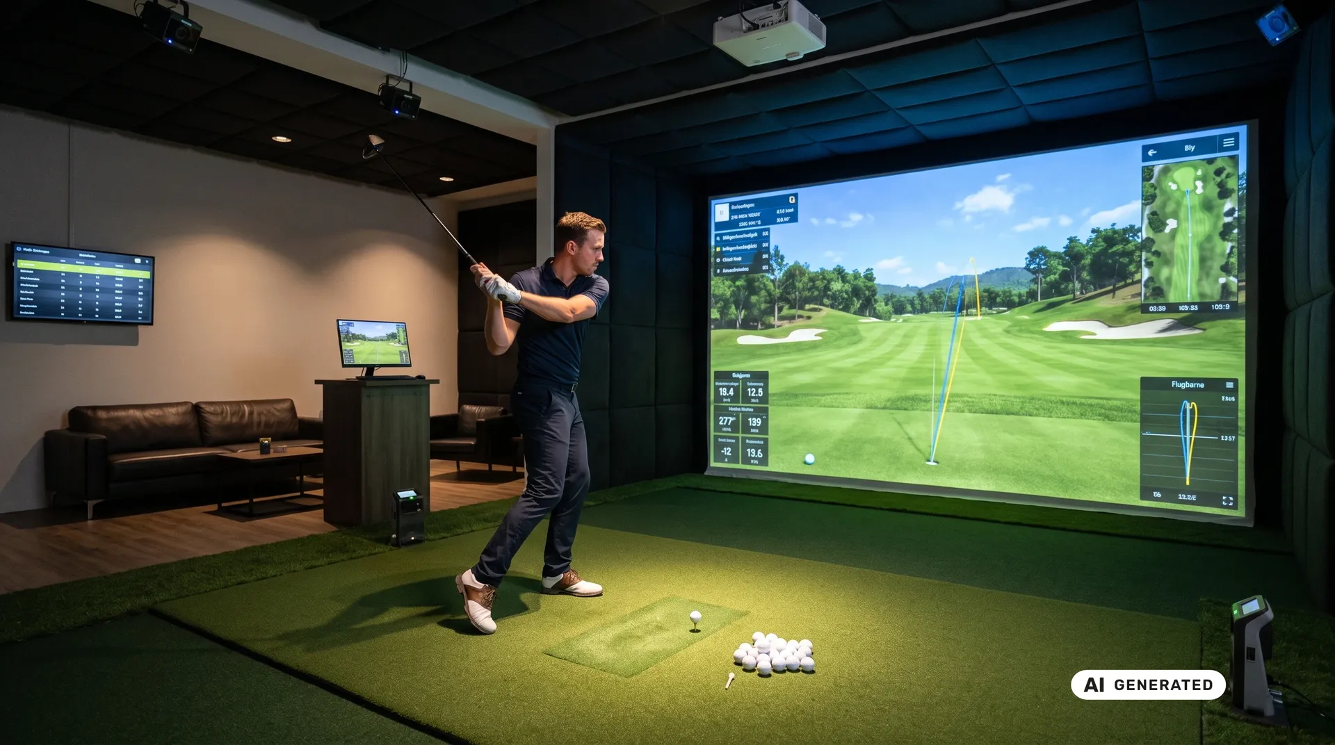 Indoor Golf und Golfsimulator: Technik, Kosten und Tipps